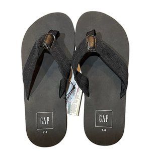 NWT GAP Men's Flip Flops Sz 7-8 Black